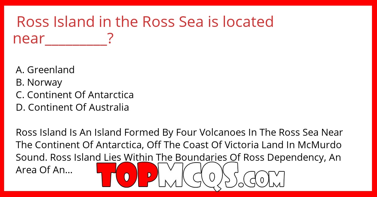 Ross Island in the Ross Sea is located near_________?