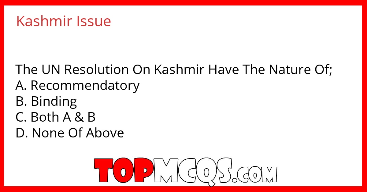 Kashmir Issue